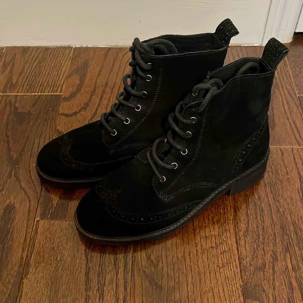 Black Oxford Ankle Boots